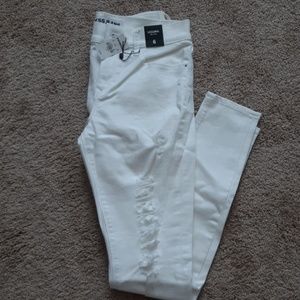 Mid rise white legging jeans